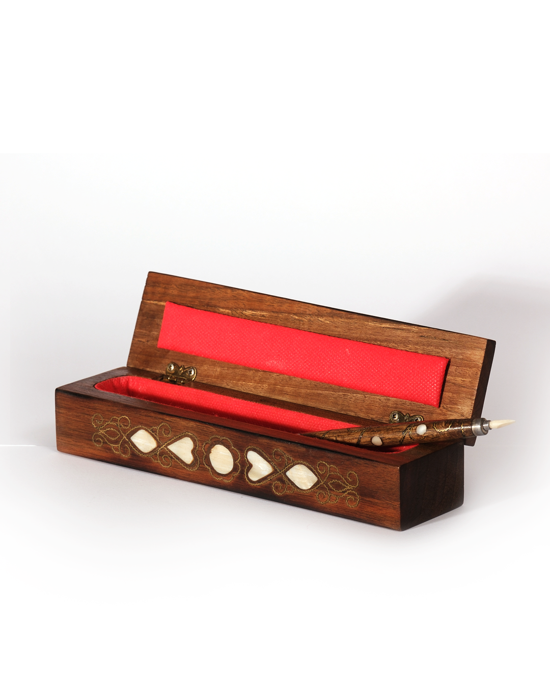 Yasemin | El Yapımı Sedef Kakma Dikdörtgen Kalemlik – Geleneksel Zarafet, Ustalıkla Buluşuyor